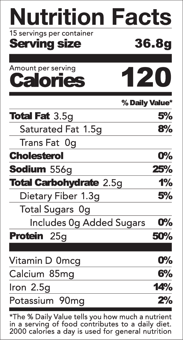 Vida Pure Chocolate Creme nutrition facts